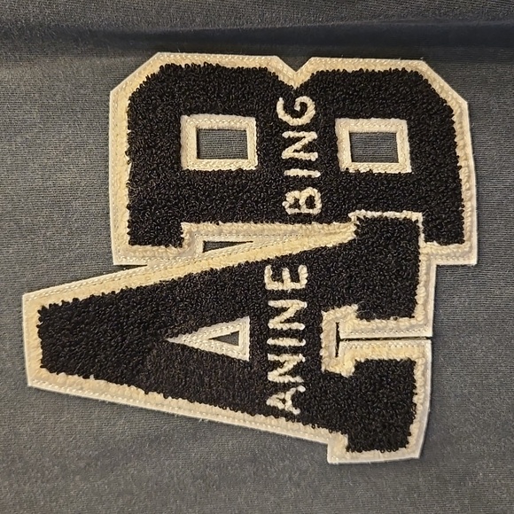 Anine Bing - Beth Mini Dress Letterman in Washed Black Size Small (oversized) - Picture 5 of 9